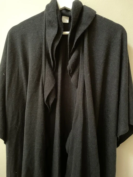 Open-Front Ruffle Shawl Sweater - Picture 3 of 4